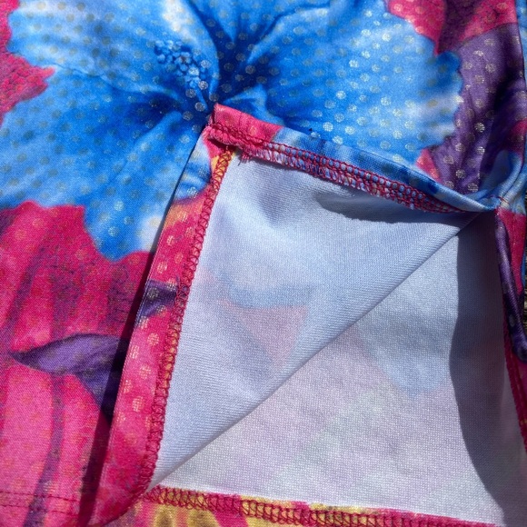 Y2K RARE HOT KISS BARBIECORE TROPICAL HOT PINK SEXY STRAPLESS MINI DRESS NWOT - Picture 8 of 13